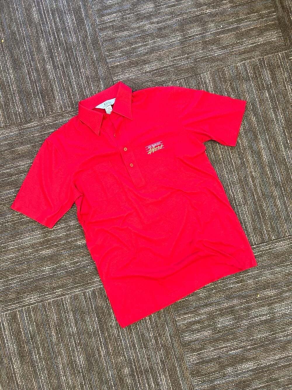 Vintage Dache San Francisco 49ers Embroidered Short Sleeve Polo Shirt